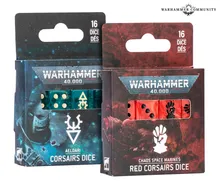 Red Corsairs and Aeldari Corsairs Dice